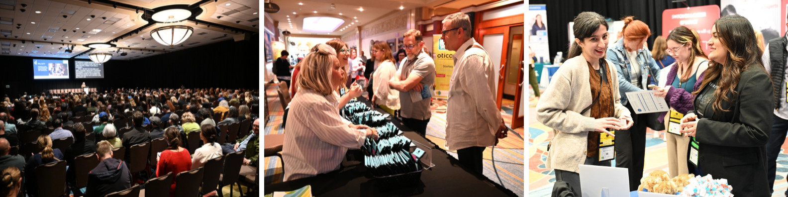 Crowd of hearing healthcare professionals at AHIP 2025 main conference hall